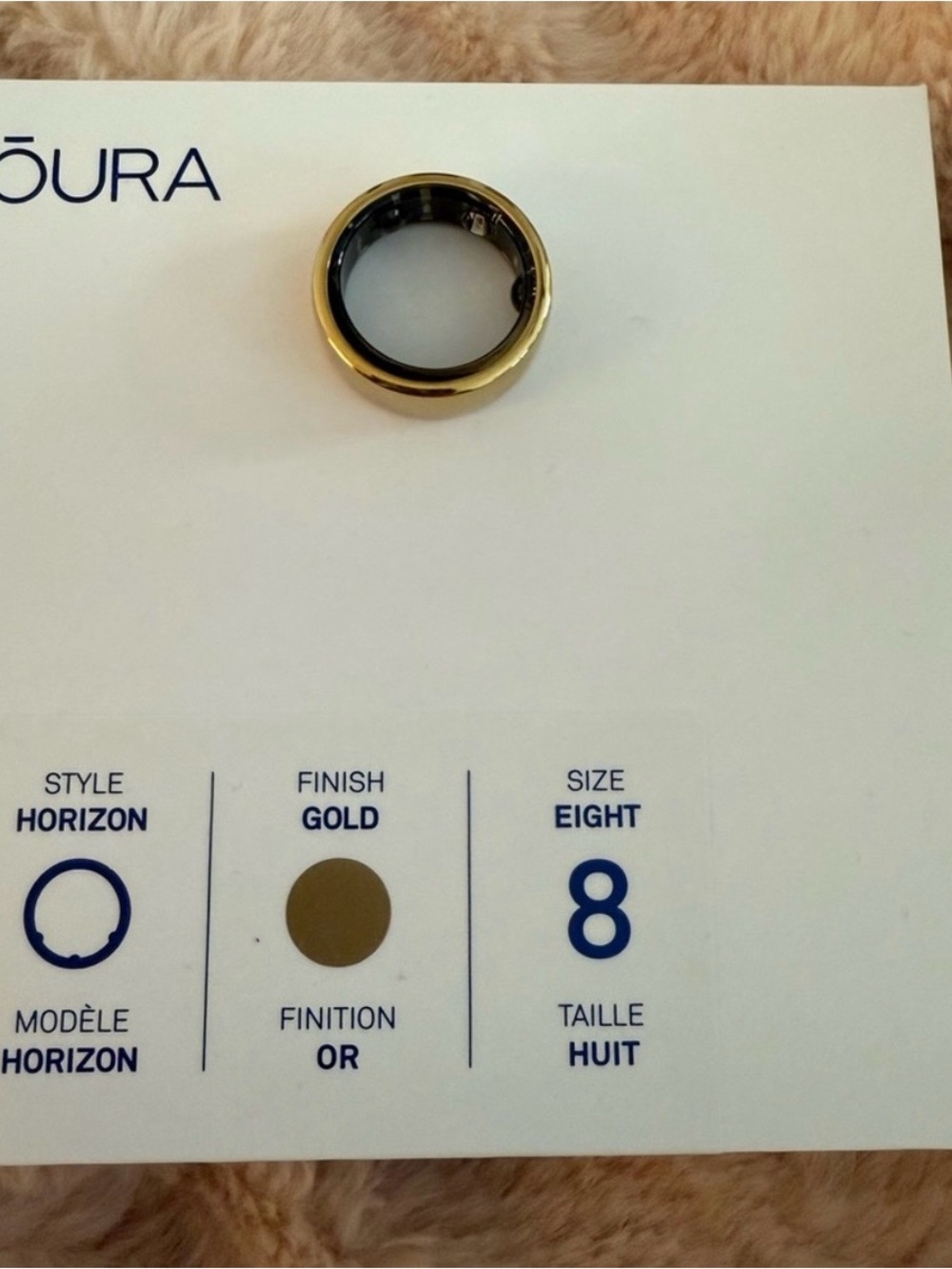 Oura Horizon Ring Gold Size 8